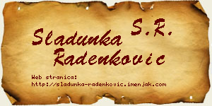 Sladunka Radenković vizit kartica